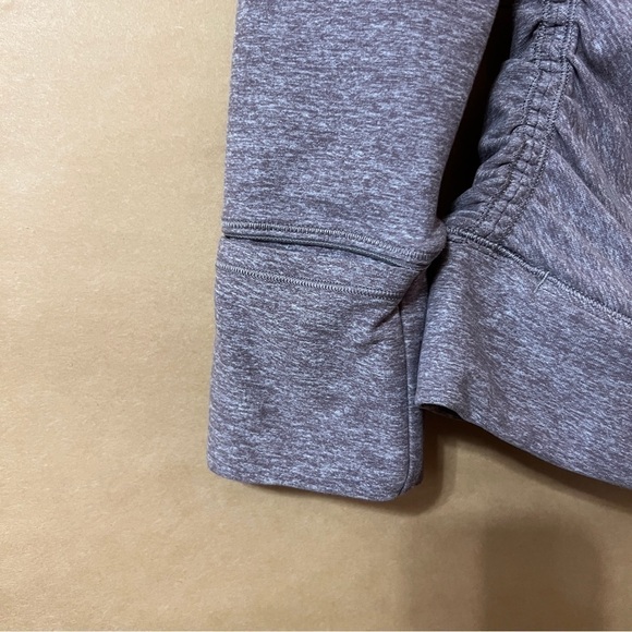 Lululemon | Cypress Kiss 1/2 Zip Heathered Lunar Rock Ruched Pullover Size 6 - Picture 12 of 14